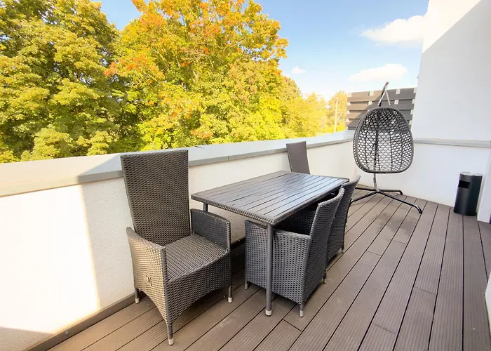 公寓 Immostay #3 - Penthouse Mit Zwei Balkonen & Seeblick, Parking & Wifi