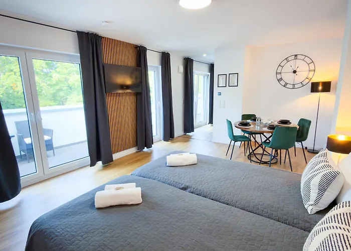 아파트 Immostay #3 - Penthouse Mit Zwei Balkonen & Seeblick, Parking & Wifi 브레멘