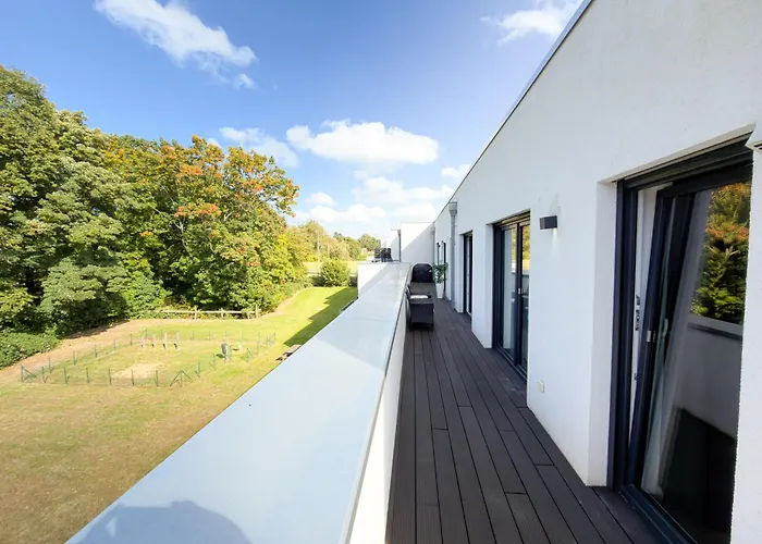 公寓 Immostay #3 - Penthouse Mit Zwei Balkonen & Seeblick, Parking & Wifi 不莱梅